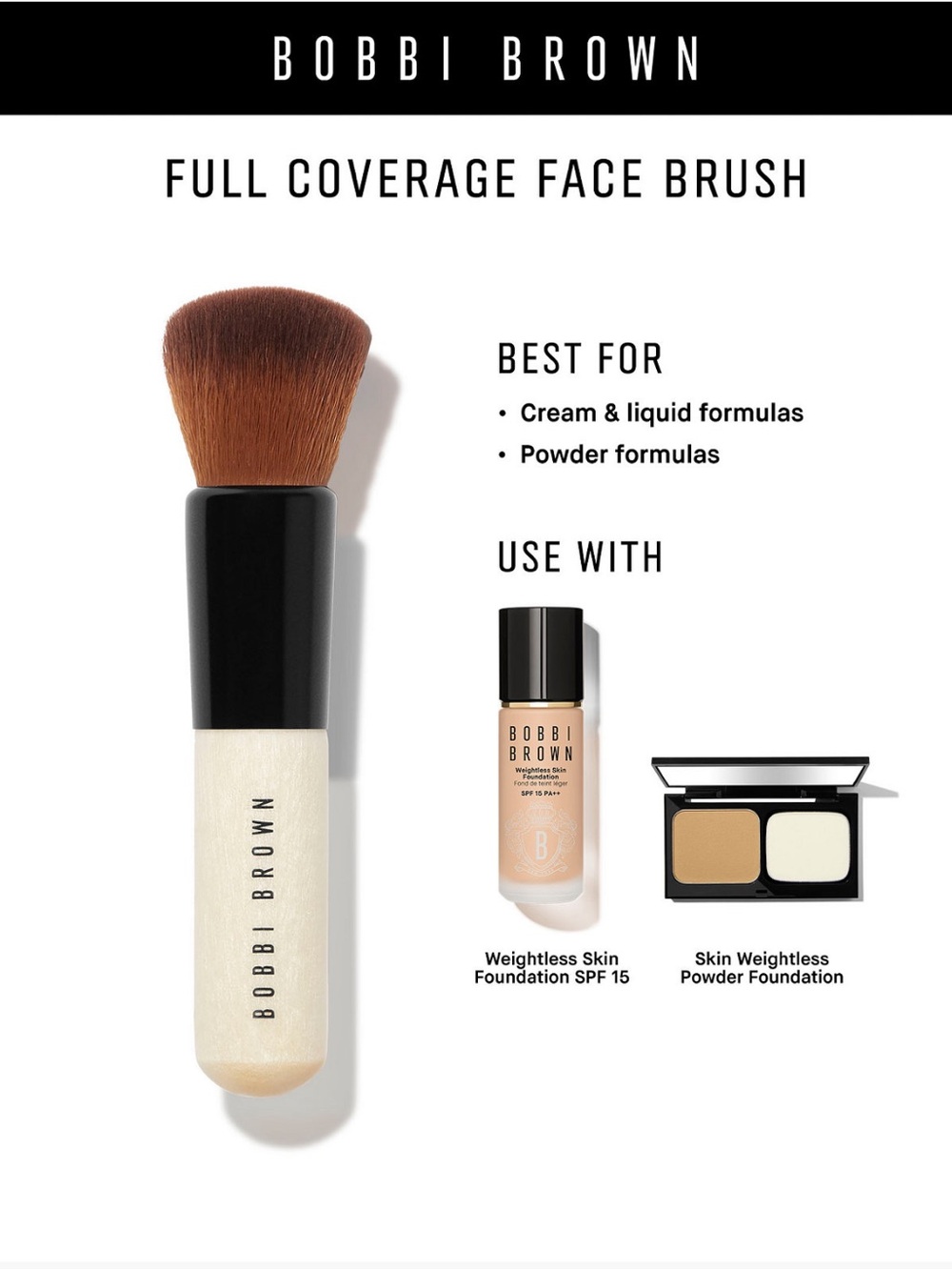 Bobbi Brown Full Coverage Face Foundation Brush BNIP - Picture 3 of 10